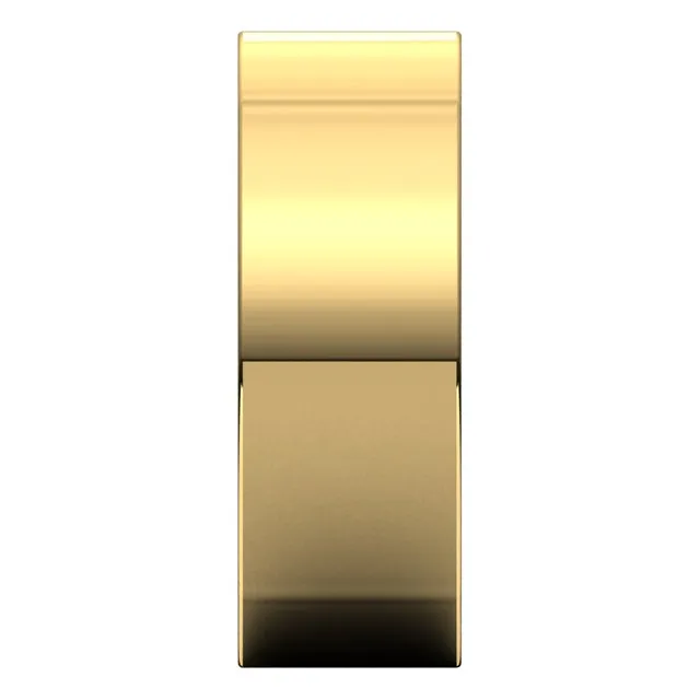 10K Yellow Gold 7 mm Square Comfort Fit Wedding Band TreasureFineJewelers Rings