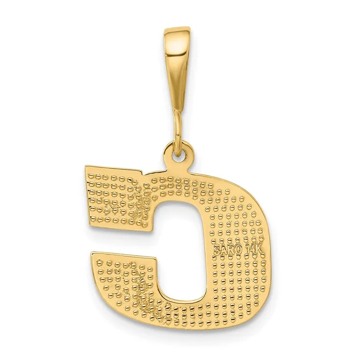 10k Yellow Gold Initial C Pendant TreasureFineJewelers Necklaces