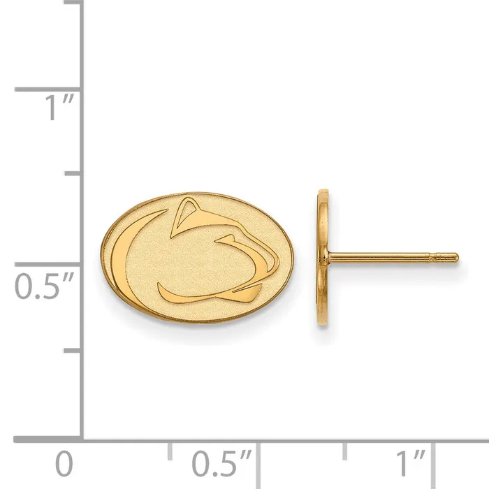 10K Yellow Gold Penn State University XS Post Earrings TreasureFineJewelers Earrings