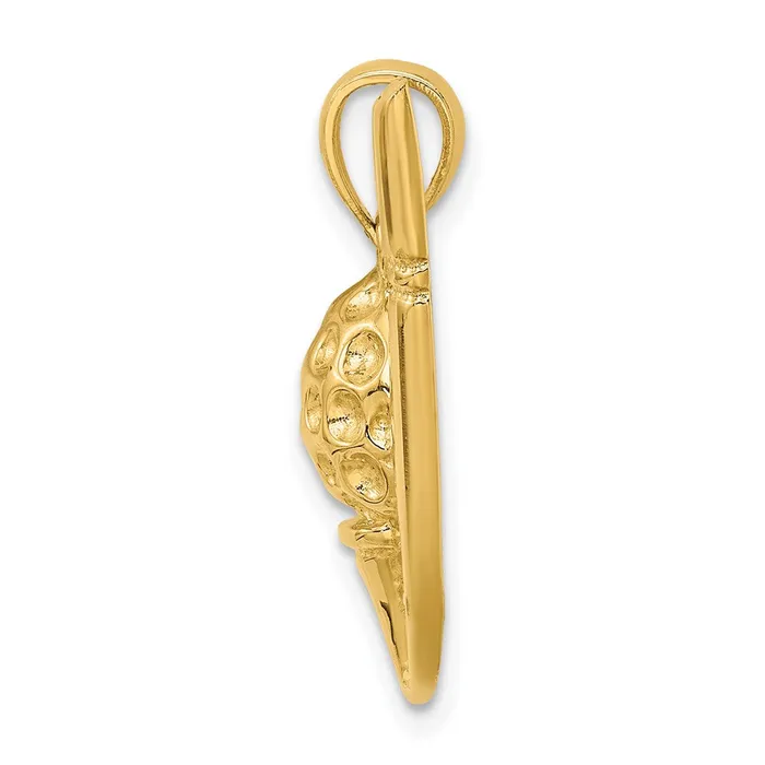 14K 2D Golf Club and Ball On Tee Charm TreasureFineJewelers Charm Necklaces
