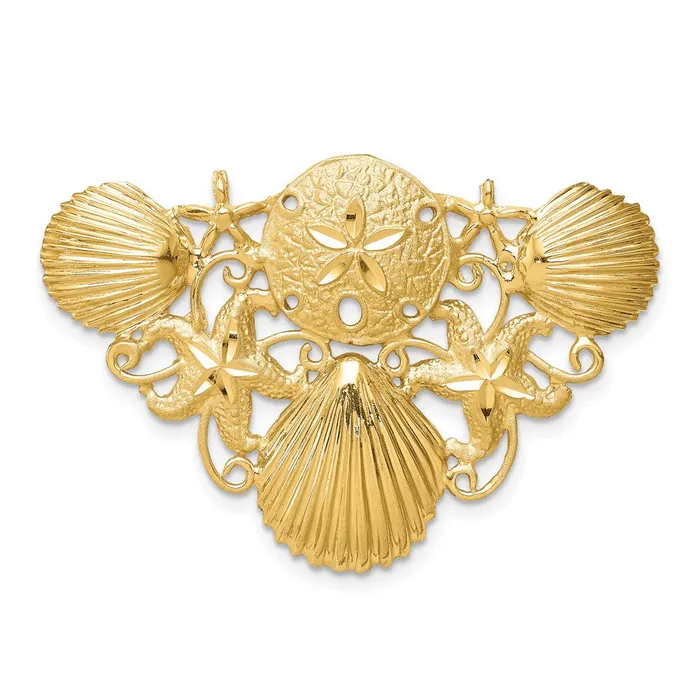 14k Sea Life Diamondcut Omega Slide TreasureFineJewelers Rings