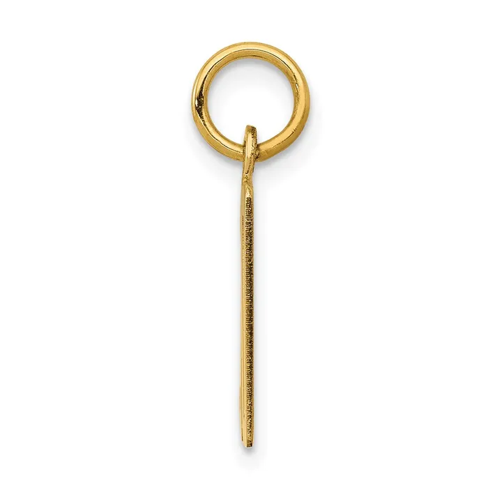 14k Small Elongated Number 30 Charm TreasureFineJewelers Charm Necklaces