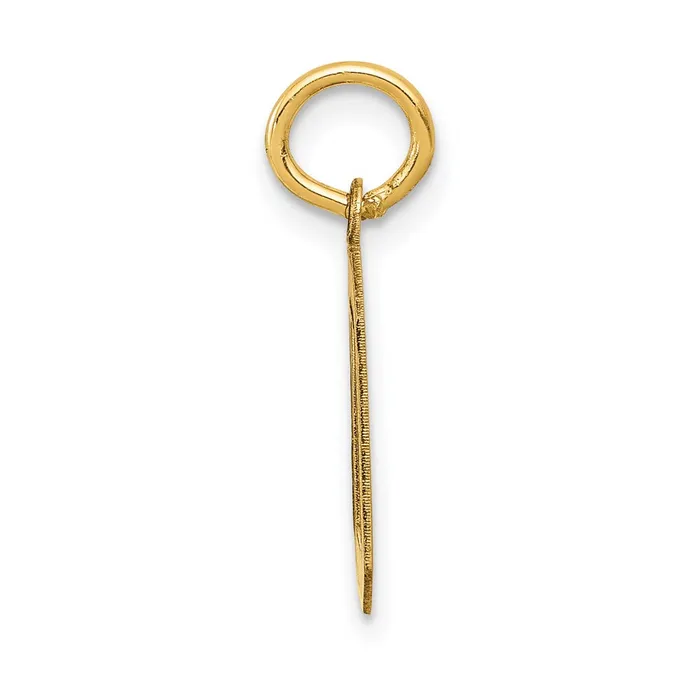 14k Small Satin Number 0 Charm TreasureFineJewelers Charm Necklaces