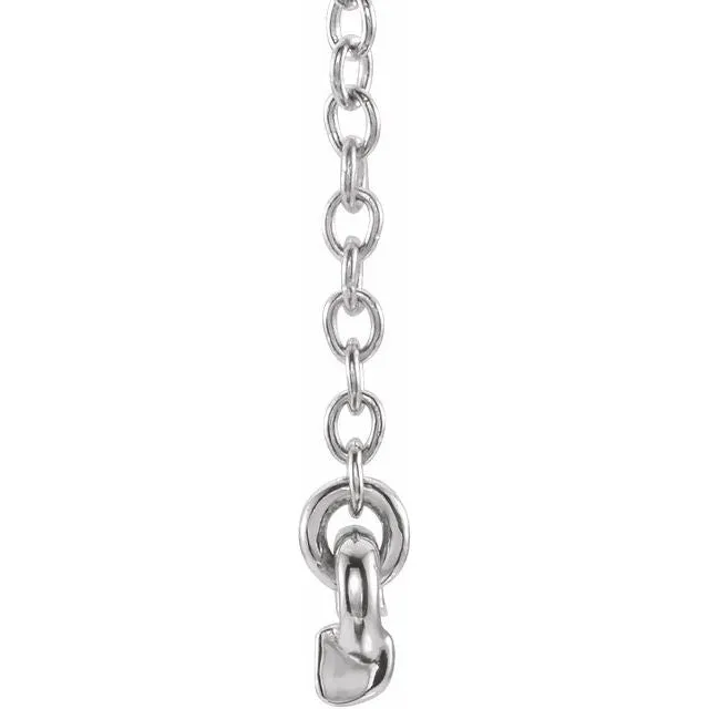 14K White 07 CTW Petite Diamond Bar 1618 Necklace TreasureFineJewelers Necklaces
