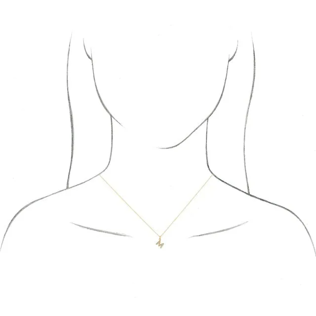 14K White Gold 03 CTW Natural Diamond Petite Initial V 1618 Necklace TreasureFineJewelers Necklaces