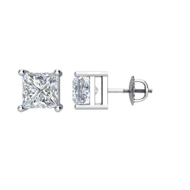 14K White Gold 12 CTW Natural Diamond Threaded Post Stud Earring TreasureFineJewelers Earrings 14K White Gold 12 CTW Natural Diamond Threaded Post Stud Earring TreasureFineJewelers Earrings