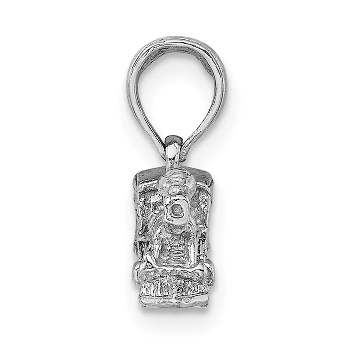 14K White Gold 3D Miniature Train Charm TreasureFineJewelers Charm Necklaces