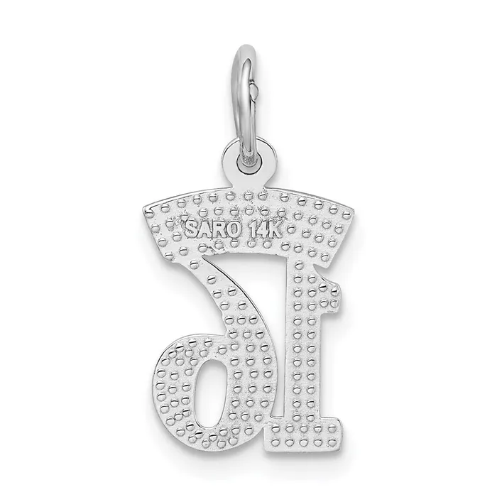 14k White Gold SWEET 16 Charm TreasureFineJewelers Charm Necklaces