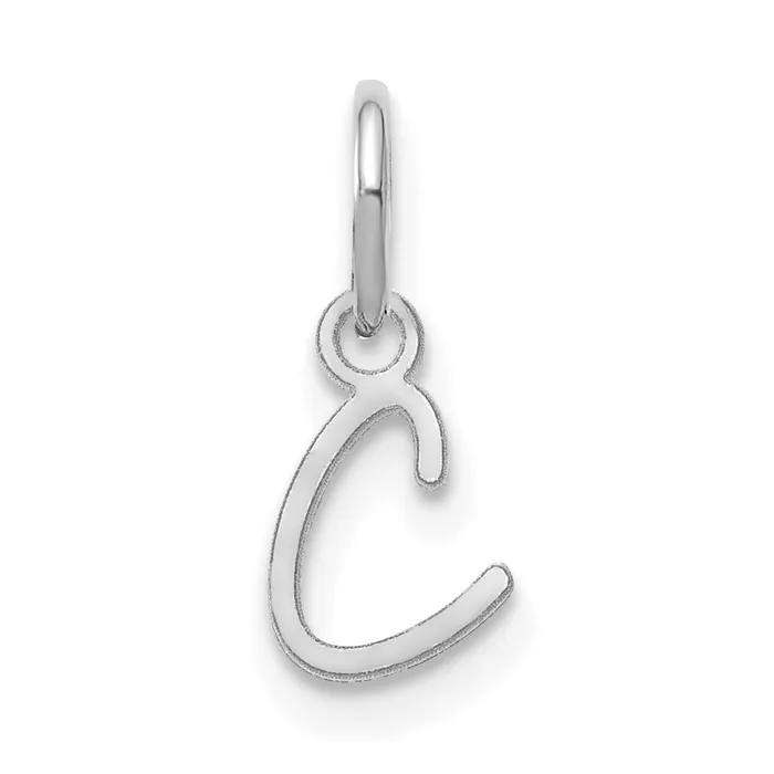 14k White Gold Upper case Letter C Initial Charm TreasureFineJewelers Charm Necklaces 14k White Gold Upper case Letter C Initial Charm TreasureFineJewelers Charm Necklaces