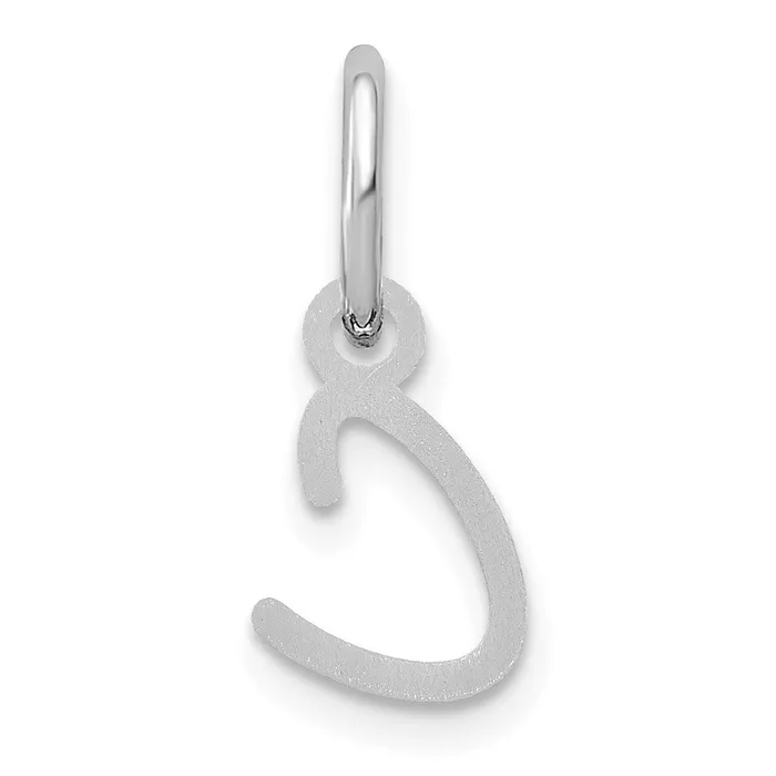 14k White Gold Upper case Letter C Initial Charm TreasureFineJewelers Charm Necklaces