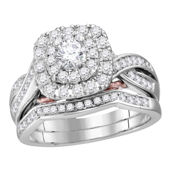 14k white gold womens round diamond bellissimo bridal wedding ring band set 100 cttw certified114793 North Arrow Shop Rings 14k white gold womens round diamond bellissimo bridal wedding ring band set 100 cttw certified114793 North Arrow Shop Rings