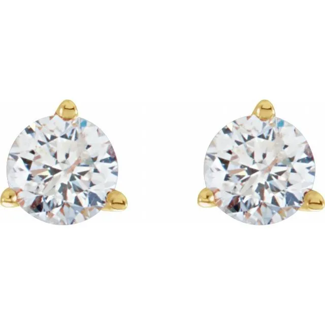 14K Yellow Gold 12 CTW Natural Diamond Stud Earrings TreasureFineJewelers Earrings