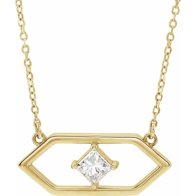 14K Yellow Gold 14 CTW Natural Diamond Geometric 18 Necklace TreasureFineJewelers Necklaces 14K Yellow Gold 14 CTW Natural Diamond Geometric 18 Necklace TreasureFineJewelers Necklaces
