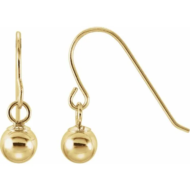 14K Yellow Gold 4 mm Ball Earrings TreasureFineJewelers Earrings