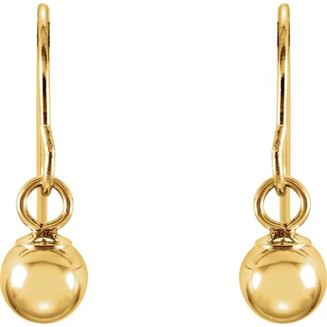 14K Yellow Gold 4 mm Ball Earrings TreasureFineJewelers Earrings