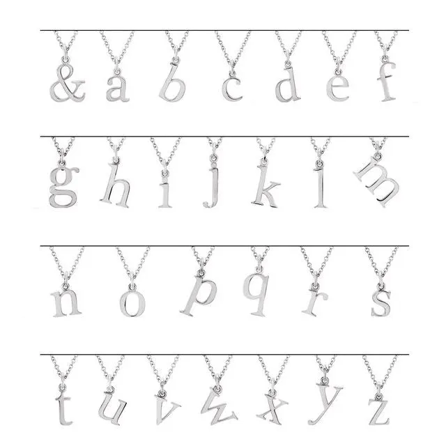 14K Yellow Gold Lowercase Initial m 16 Necklace TreasureFineJewelers Necklaces