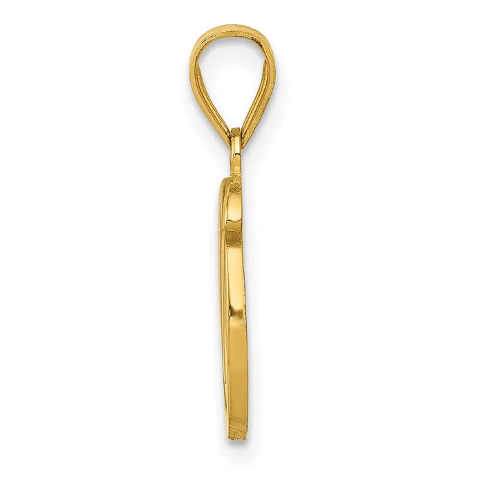 14k Yellow Gold Script Letter O Initial Pendant TreasureFineJewelers Necklaces