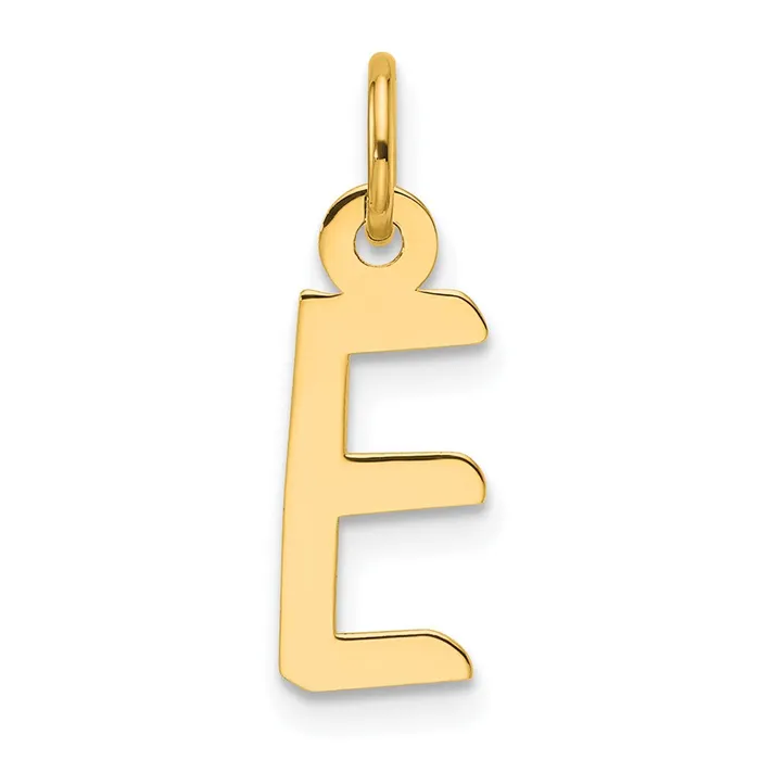 14k Yellow Gold Slanted Block Letter E Initial Charm TreasureFineJewelers Charm Necklaces 14k Yellow Gold Slanted Block Letter E Initial Charm TreasureFineJewelers Charm Necklaces