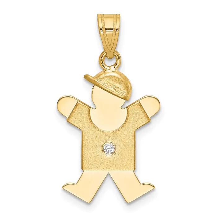 14k Yellow Gold VS Diamond Kid Pendant TreasureFineJewelers PreStyled Sets 14k Yellow Gold VS Diamond Kid Pendant TreasureFineJewelers PreStyled Sets