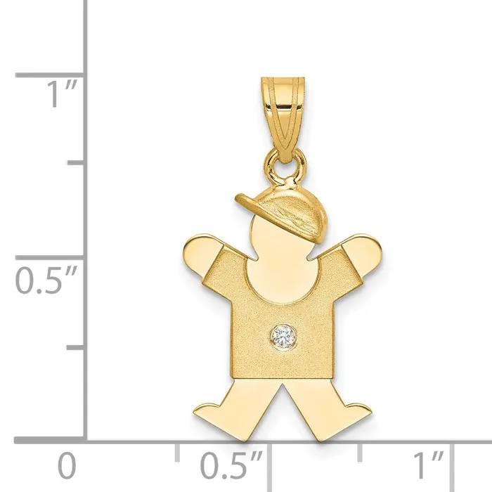 14k Yellow Gold VS Diamond Kid Pendant TreasureFineJewelers PreStyled Sets