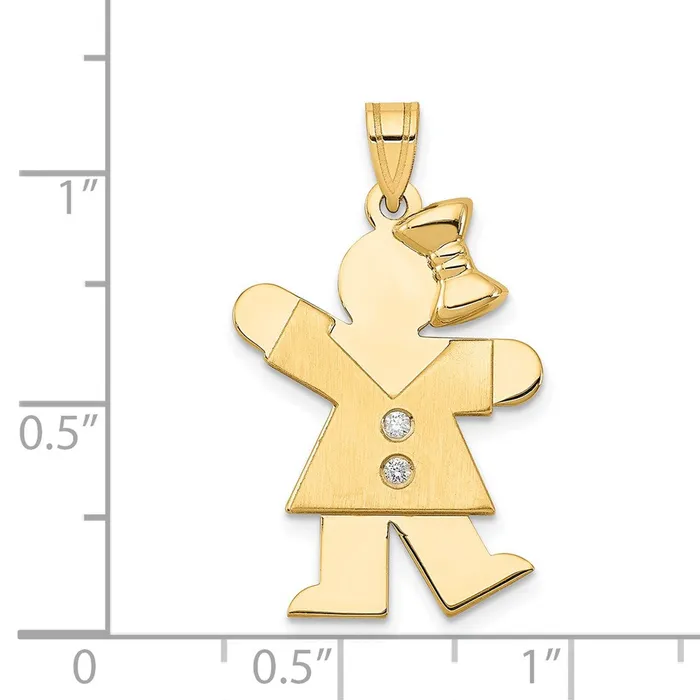 14k Yellow Gold VS Diamond Kid Pendant TreasureFineJewelers PreStyled Sets