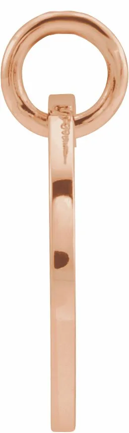 18K Rose GoldPlated Sterling Silver Initial S 10 mm Disc Pendant TreasureFineJewelers Necklaces