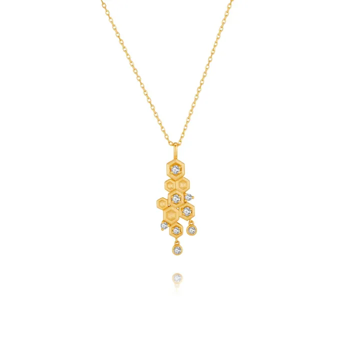 Bracelets Honeycomb With Honey Ring Earrings Necklaces Bracelet Jewelry Sets designed by LifeWithMaK Trendolla Jewelry
