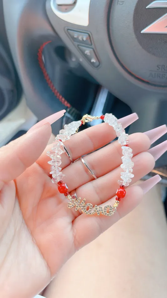 Bracelets MP Jewelry Red Clear Quartz Mama Bracelet
