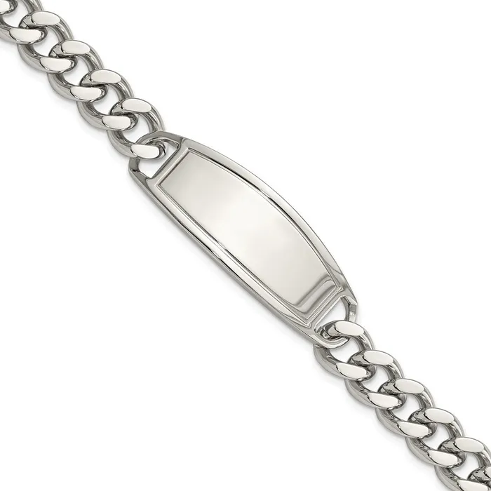 Bracelets TreasureFineJewelers Chisel Stainless Steel Polished Curb Chain 85 inch ID Bracelet Bracelets TreasureFineJewelers Chisel Stainless Steel Polished Curb Chain 85 inch ID Bracelet