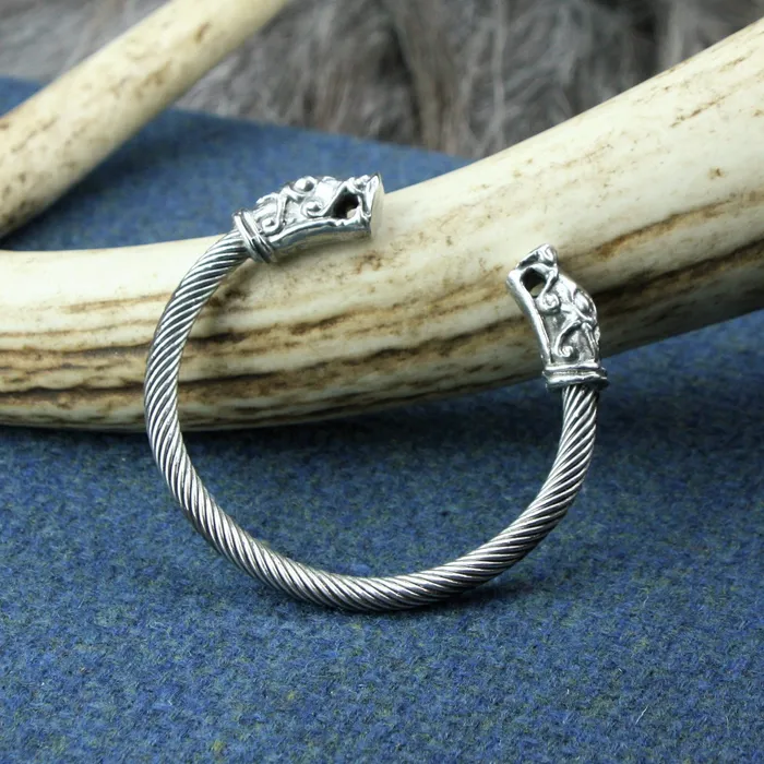 Bracelets Valhallas silver Pewter Bracelet with Gotland Terminals