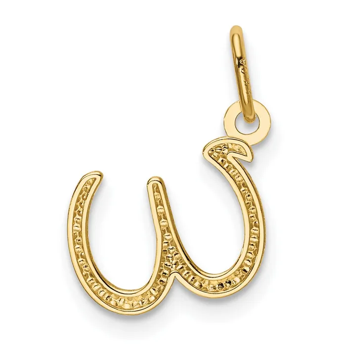 Charm Necklaces TreasureFineJewelers 10k Yellow Gold Letter w Initial Charm