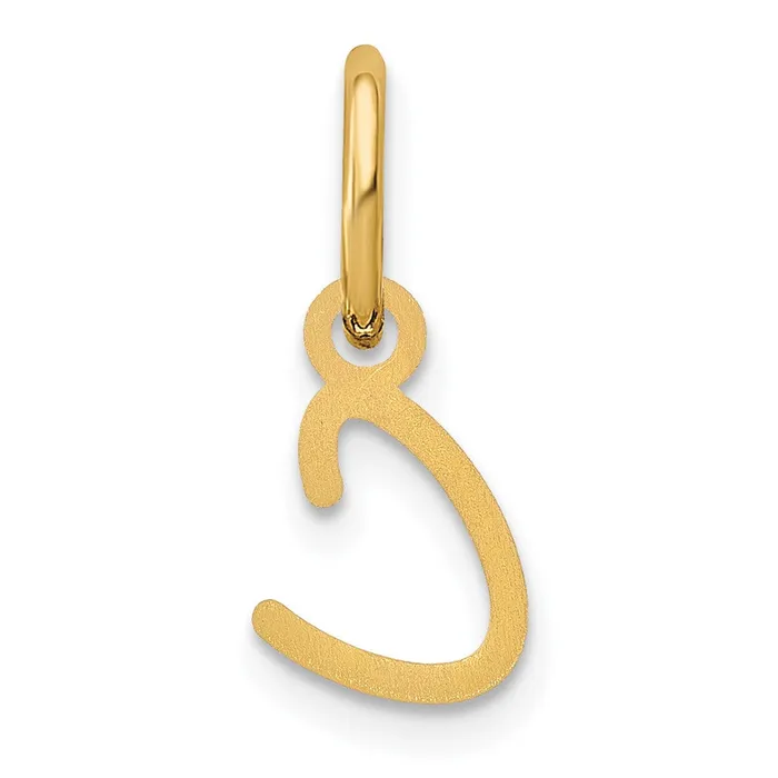 Charm Necklaces TreasureFineJewelers 10k Yellow Gold Upper case Letter C Initial Charm