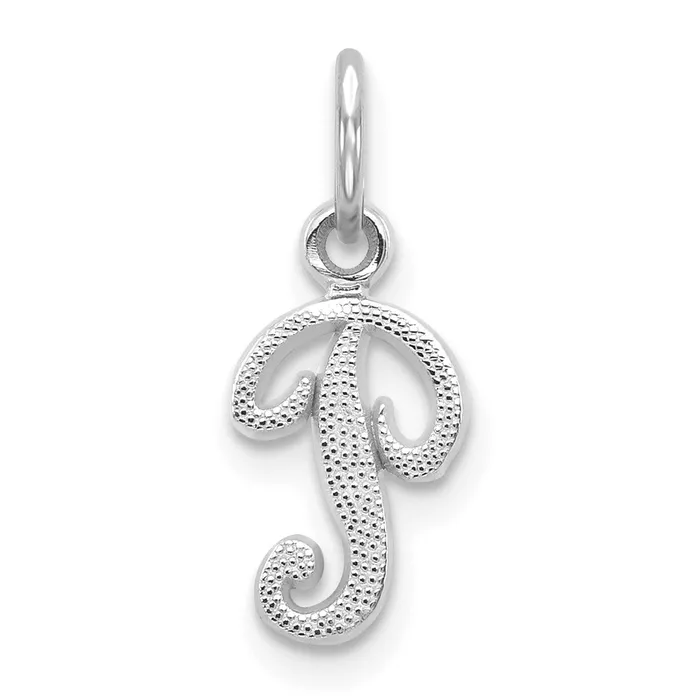 Charm Necklaces TreasureFineJewelers 10KW Initial P Charm
