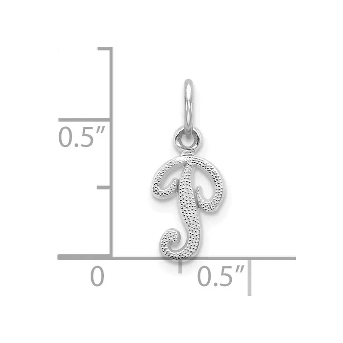 Charm Necklaces TreasureFineJewelers 10KW Initial P Charm