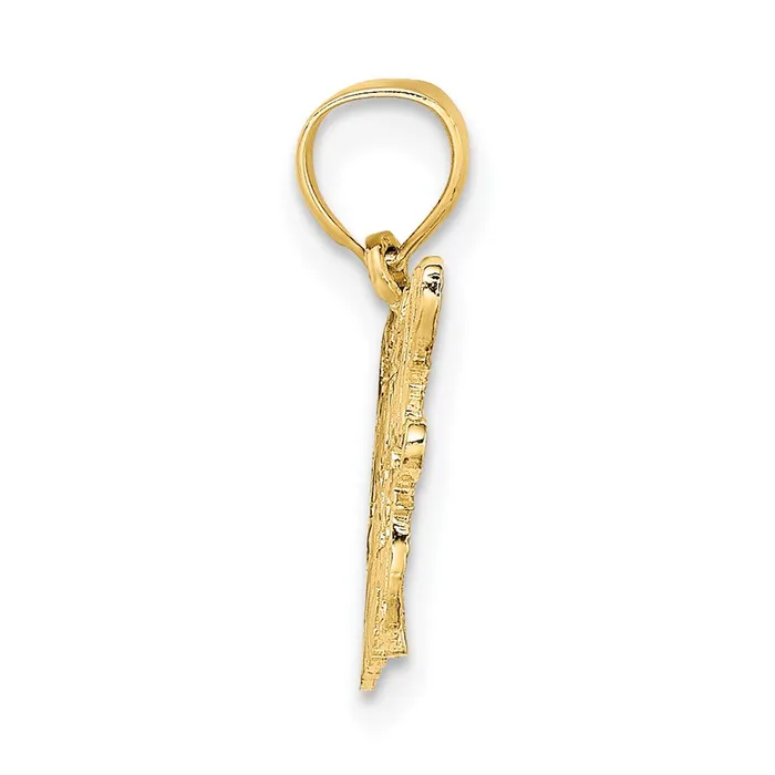 Charm Necklaces TreasureFineJewelers 14K FOOTBALL MOM Charm