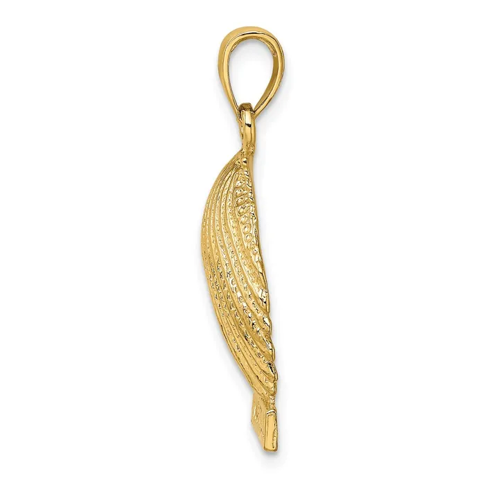 Charm Necklaces TreasureFineJewelers 14K MARCO IS Scallop Shell Charm