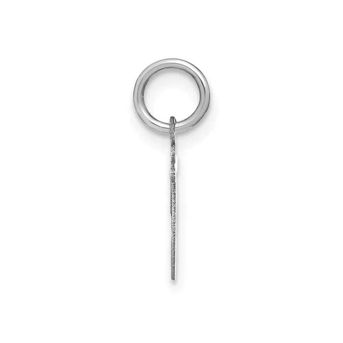 Charm Necklaces TreasureFineJewelers 14k White Gold Lower case Letter T Initial Charm