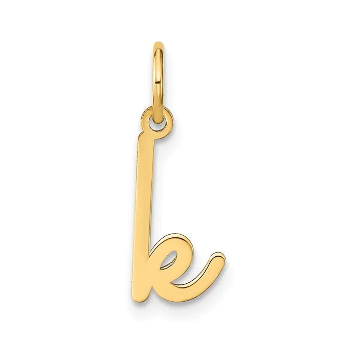 Charm Necklaces TreasureFineJewelers 14k Yellow Gold Lower case Letter K Initial Charm Charm Necklaces TreasureFineJewelers 14k Yellow Gold Lower case Letter K Initial Charm