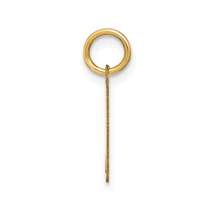 Charm Necklaces TreasureFineJewelers 14k Yellow Gold Lower case Letter K Initial Charm