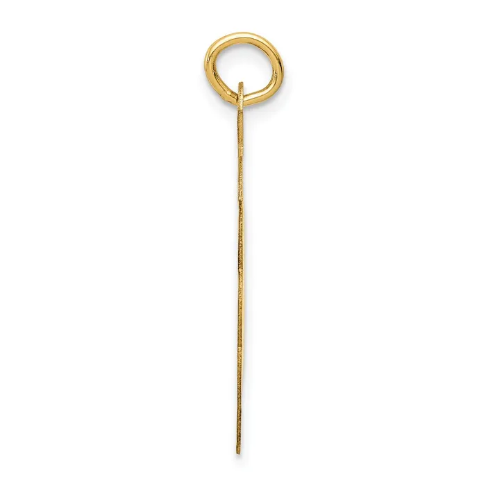 Charm Necklaces TreasureFineJewelers 14k Yellow Gold Wedding Bells Engraveable Disc Charm