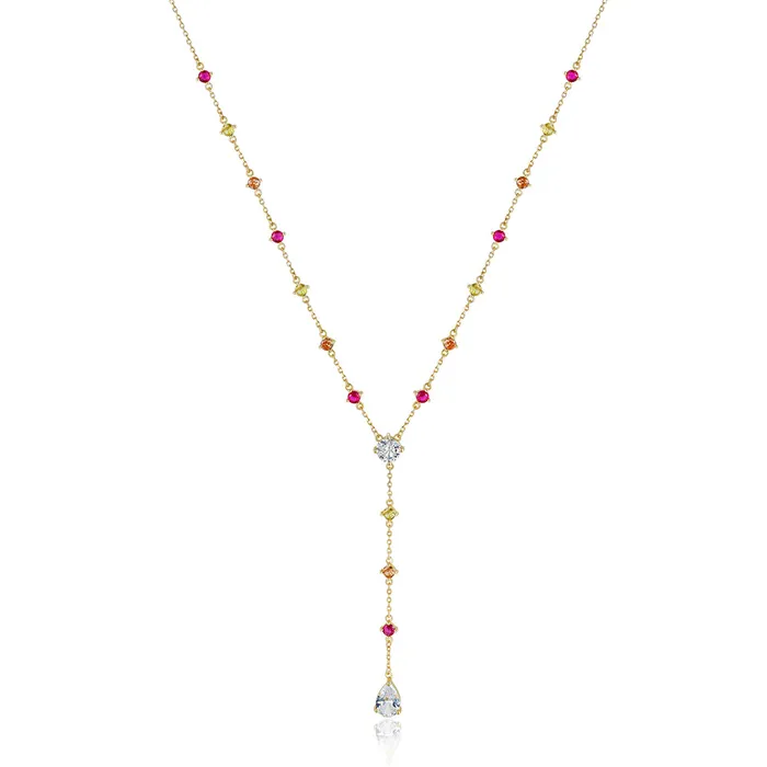 Cherry Gemstone YNecklace Trendolla Jewelry Necklaces