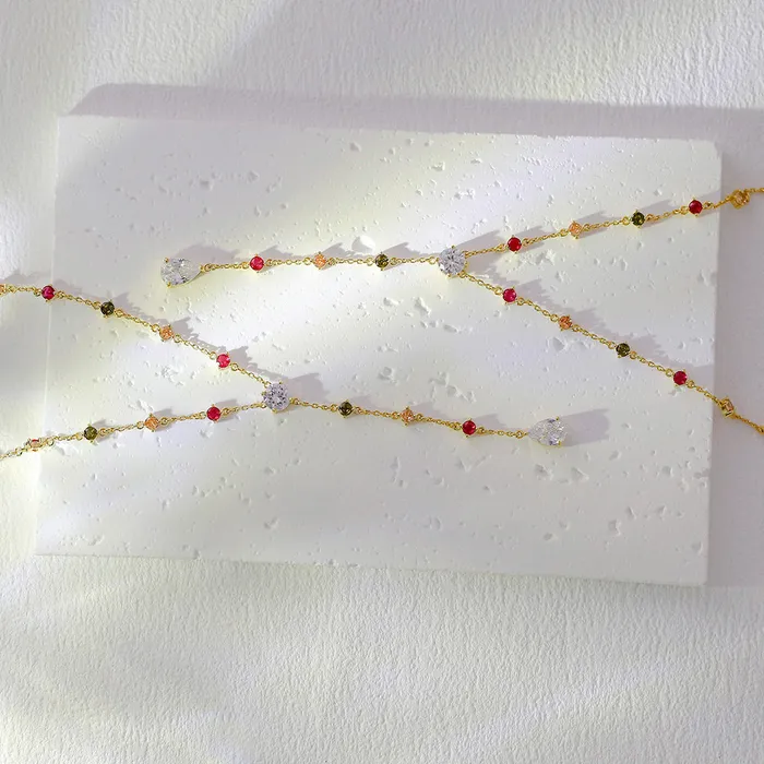 Cherry Gemstone YNecklace Trendolla Jewelry Necklaces