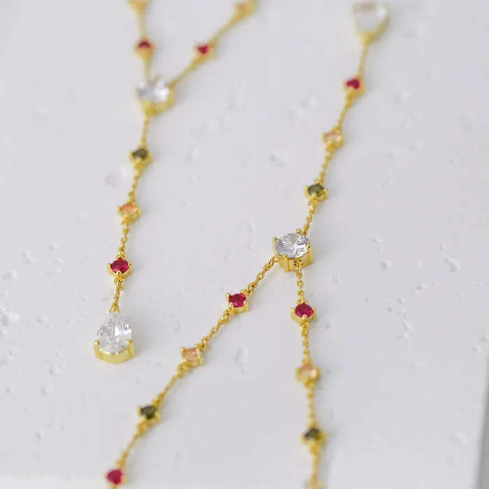Cherry Gemstone YNecklace Trendolla Jewelry Necklaces