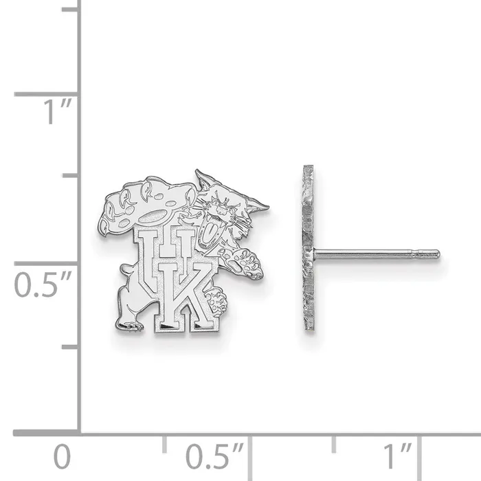 Earrings TreasureFineJewelers 14K White Gold University of Kentucky Small Post Earrings