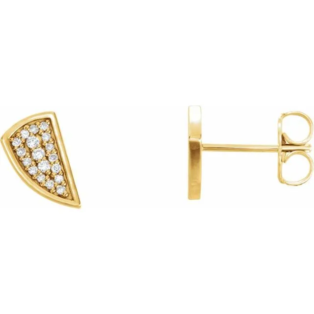Earrings TreasureFineJewelers 14K Yellow 110 CTW Diamond Earrings