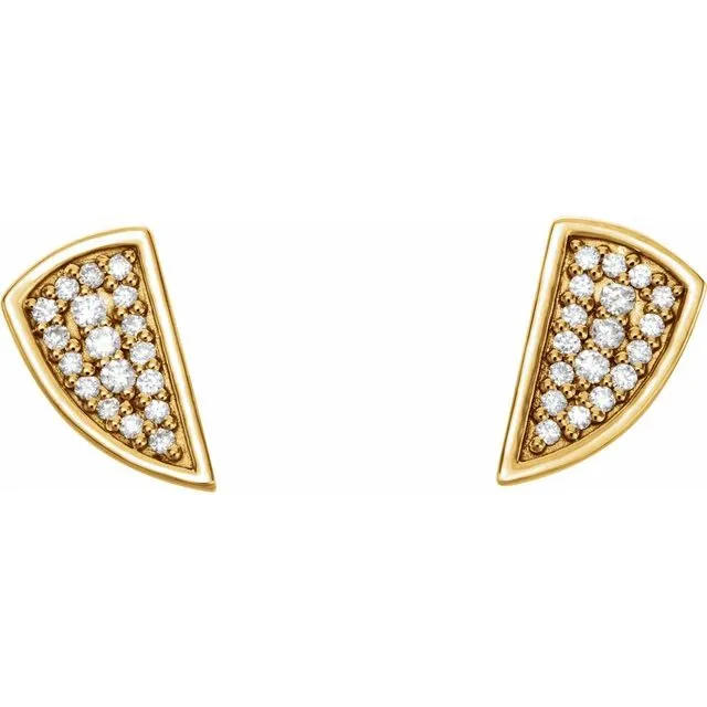 Earrings TreasureFineJewelers 14K Yellow 110 CTW Diamond Earrings