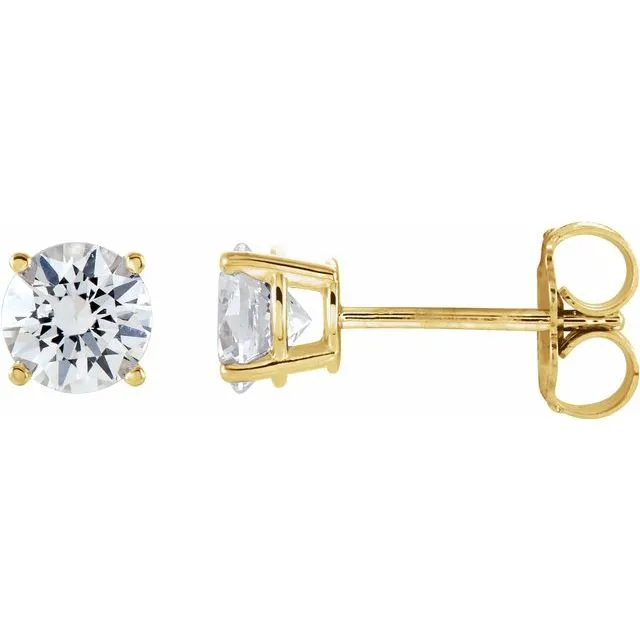 Earrings TreasureFineJewelers 14K Yellow 1 CTW Diamond Earrings