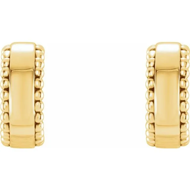 Earrings TreasureFineJewelers 14K Yellow Beaded Earrings