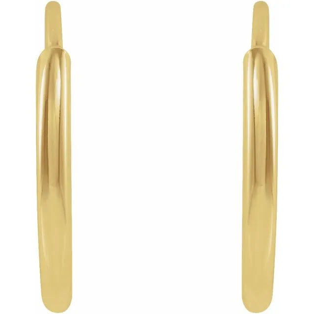 Earrings TreasureFineJewelers 14K Yellow Gold 10 mm Flexible Endless Huggie Earrings