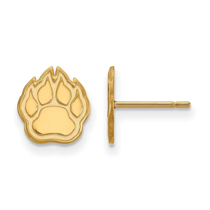 Earrings TreasureFineJewelers Sterling Silver Goldplated Northern Illinois University Paw Extra Small Post Earrings Earrings TreasureFineJewelers Sterling Silver Goldplated Northern Illinois University Paw Extra Small Post Earrings